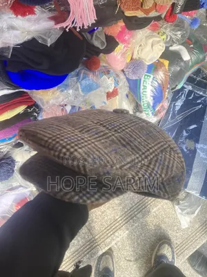 Plaid Wool Blend Flat Cap / Newsboy Hat