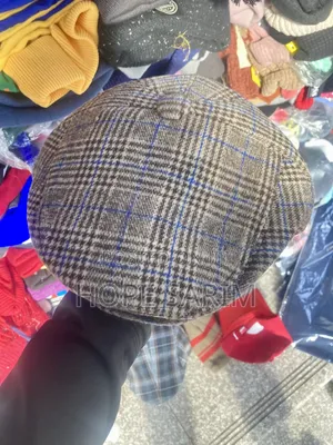 Plaid Wool Blend Flat Cap / Newsboy Hat