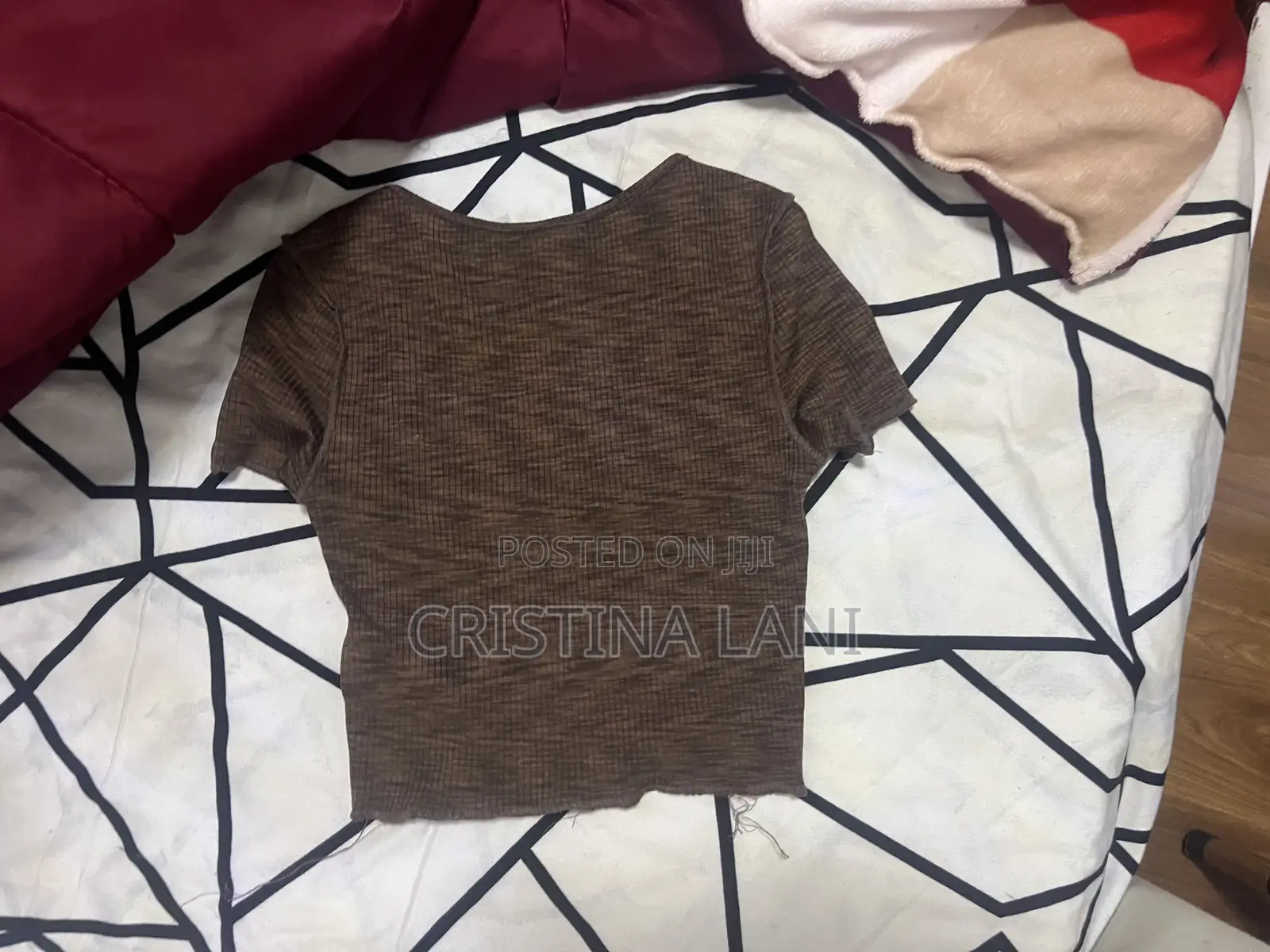 Brown Top With Stripes