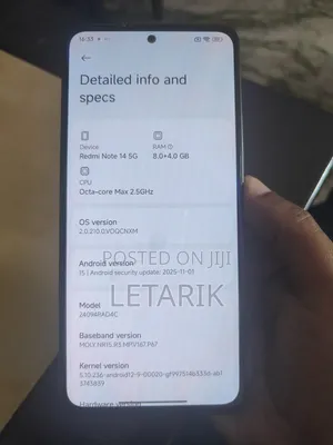 New Xiaomi Redmi Note 14 5G 256 GB Black