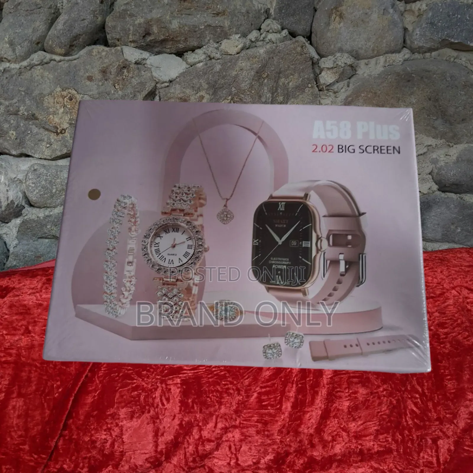 A58 Plus 2.02 Inch Display Smart Watch (Pink)