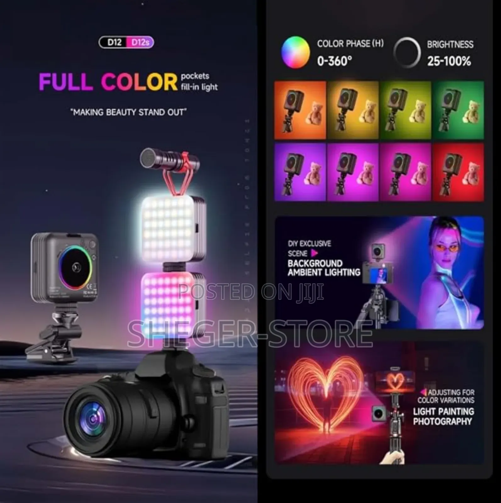 High Quality Portable R G B Video Light Pro