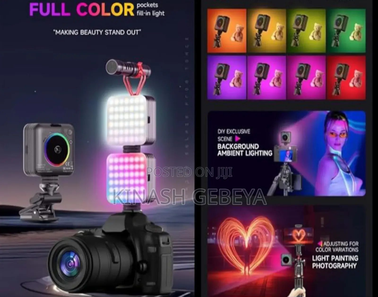 High Quality Portable Rgb Video Light