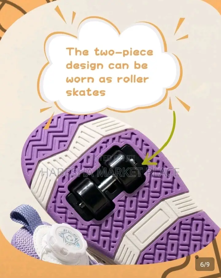 Skates Shoes Detachable 2-in-1 Roller Skates