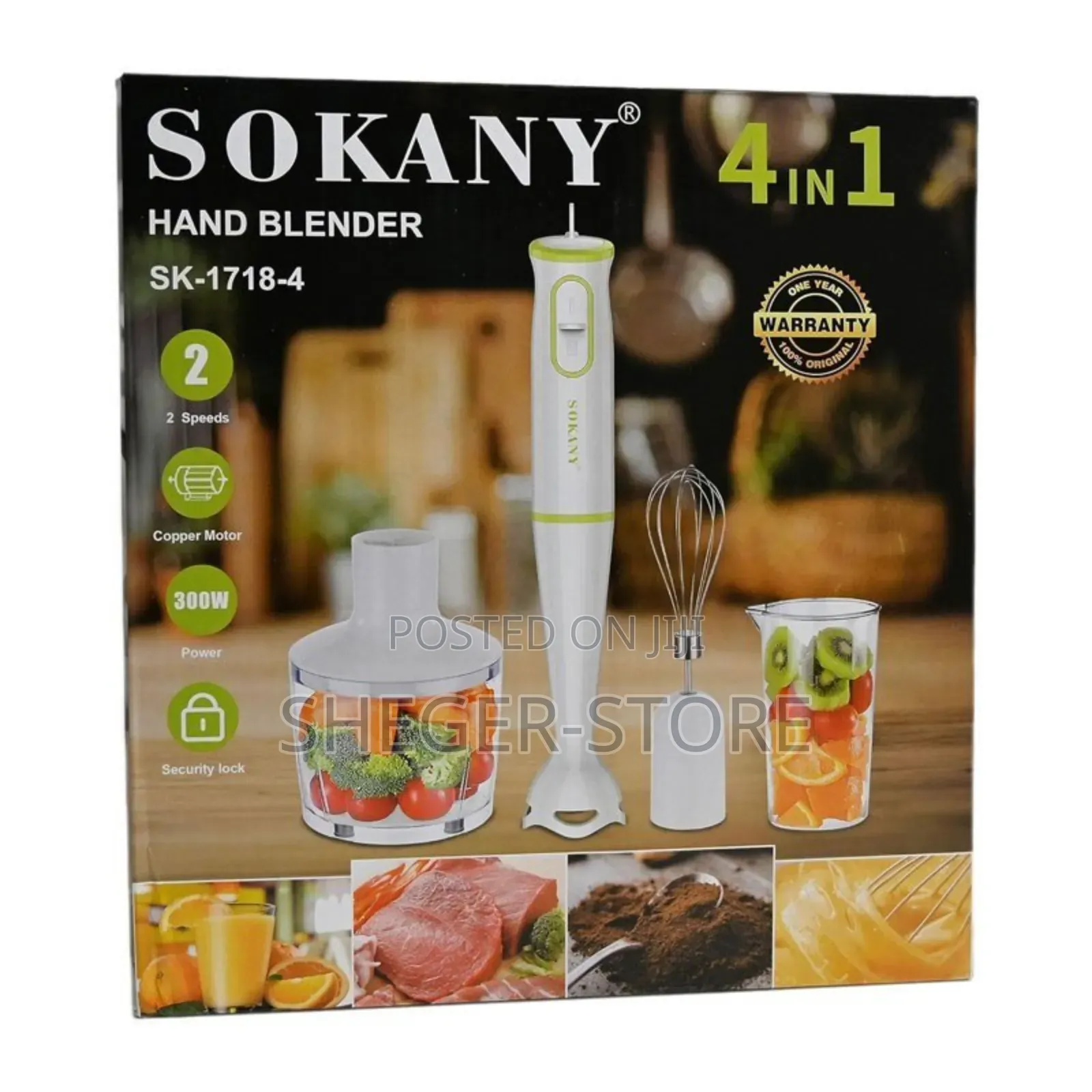 Brand New Sokany 4 in 1 Hand Blender Series 300 W