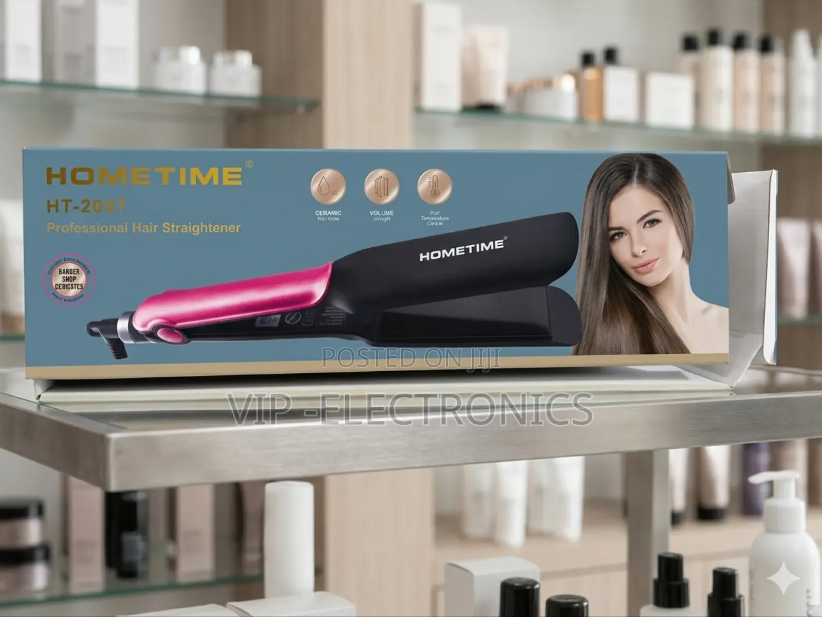 Home Time Ht-2097 ፕሮፌሽናል የፀጉር ማለስለሻ (Professional Hair Straightener