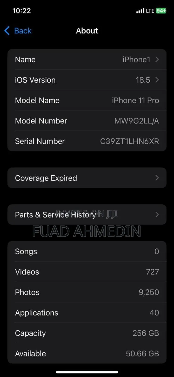 Apple iPhone 11 Pro 256 GB