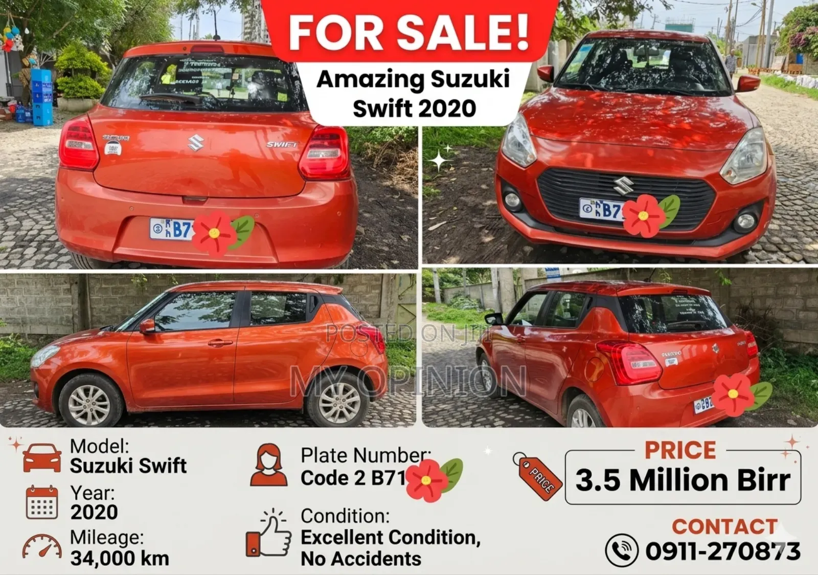 Suzuki Swift 2020 Orange