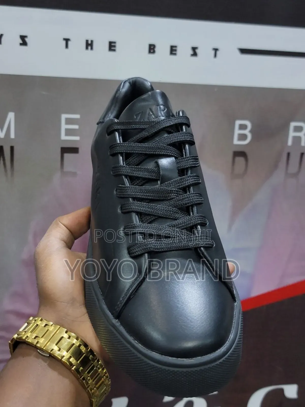 New Arrival Zara Triple Black Lather Fashion Shoes
