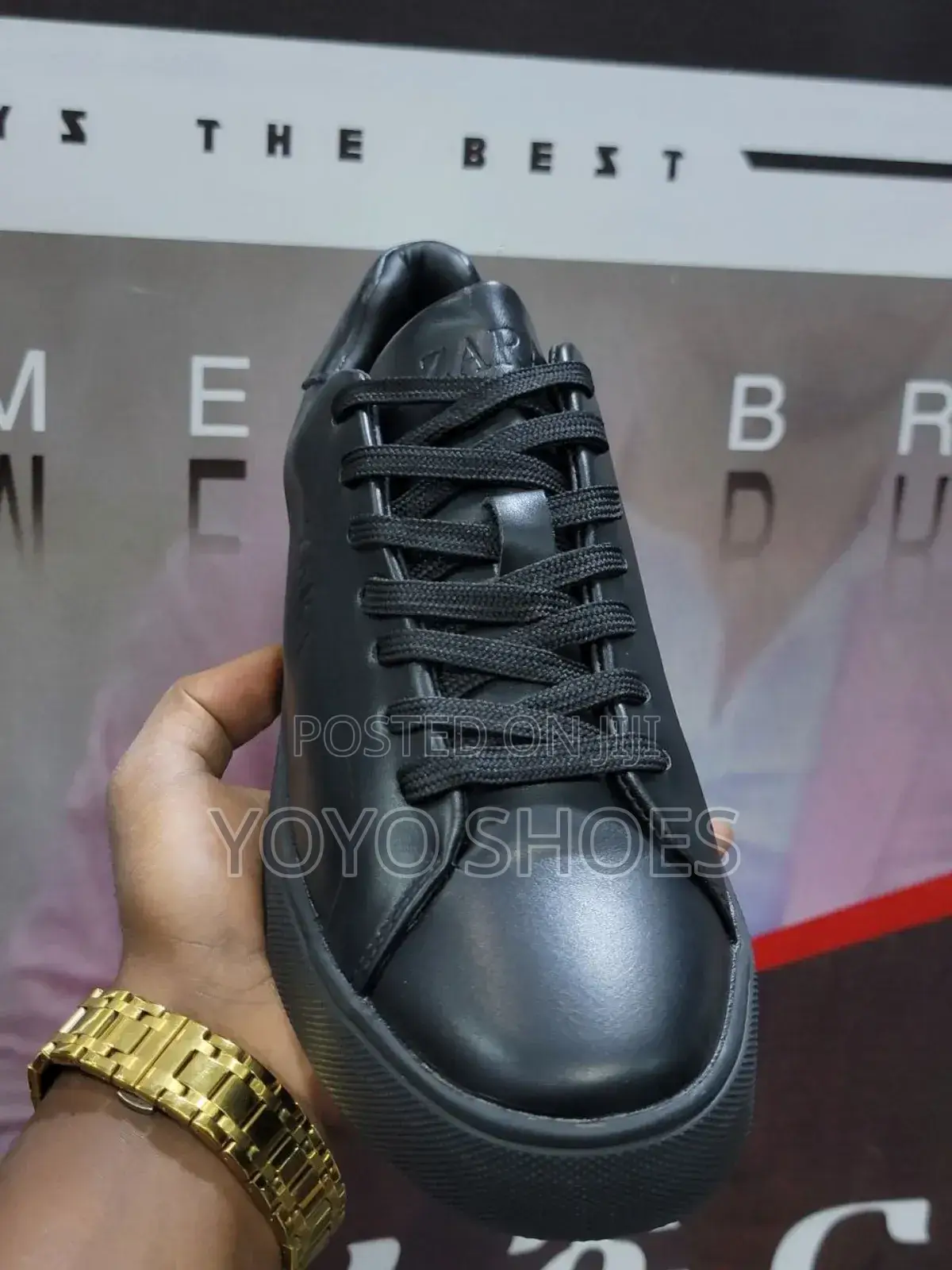 New Arrival Zara Triple Black Lather Fashion Shoes