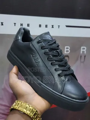 New Arrival Zara Triple Black Lather Fashion Shoes