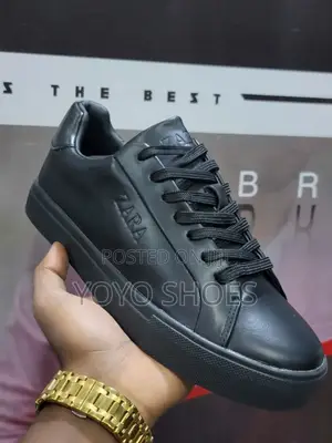 New Arrival Zara Triple Black Lather Fashion Shoes