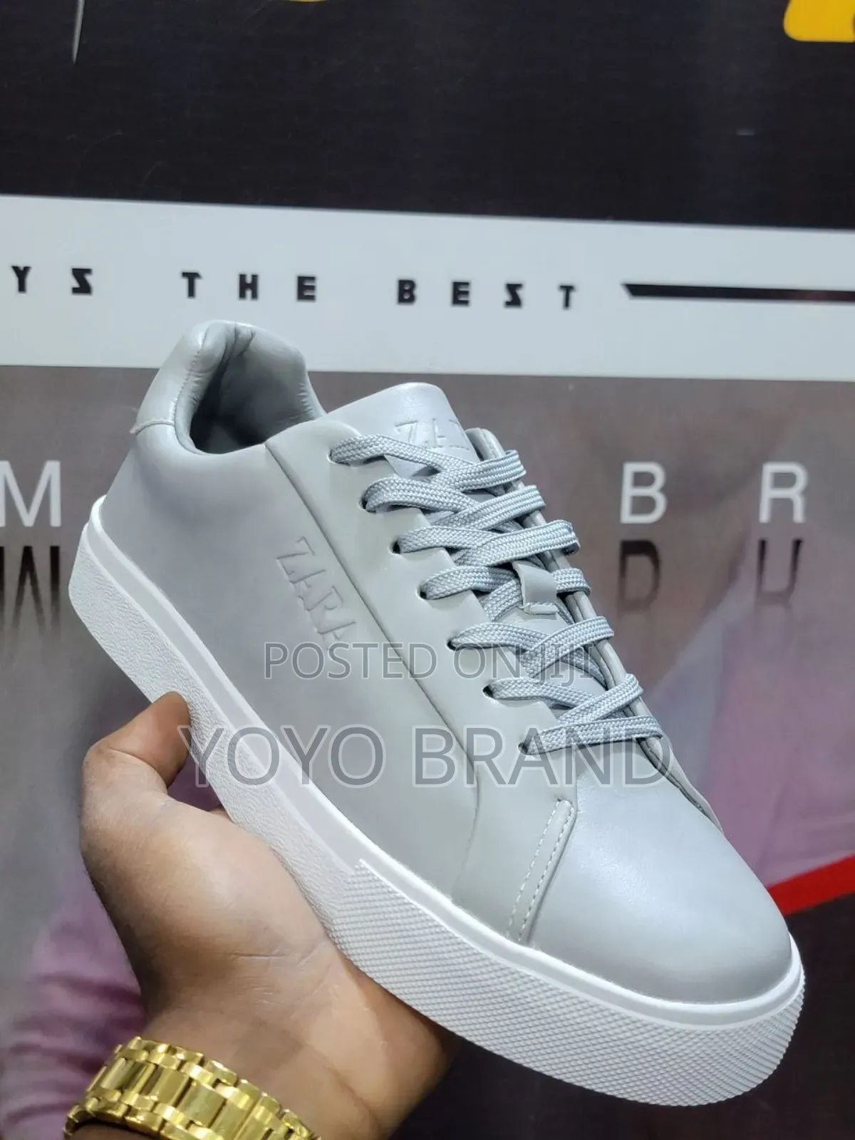 New Arrival Zara Gray Lather Fashion.Shoee