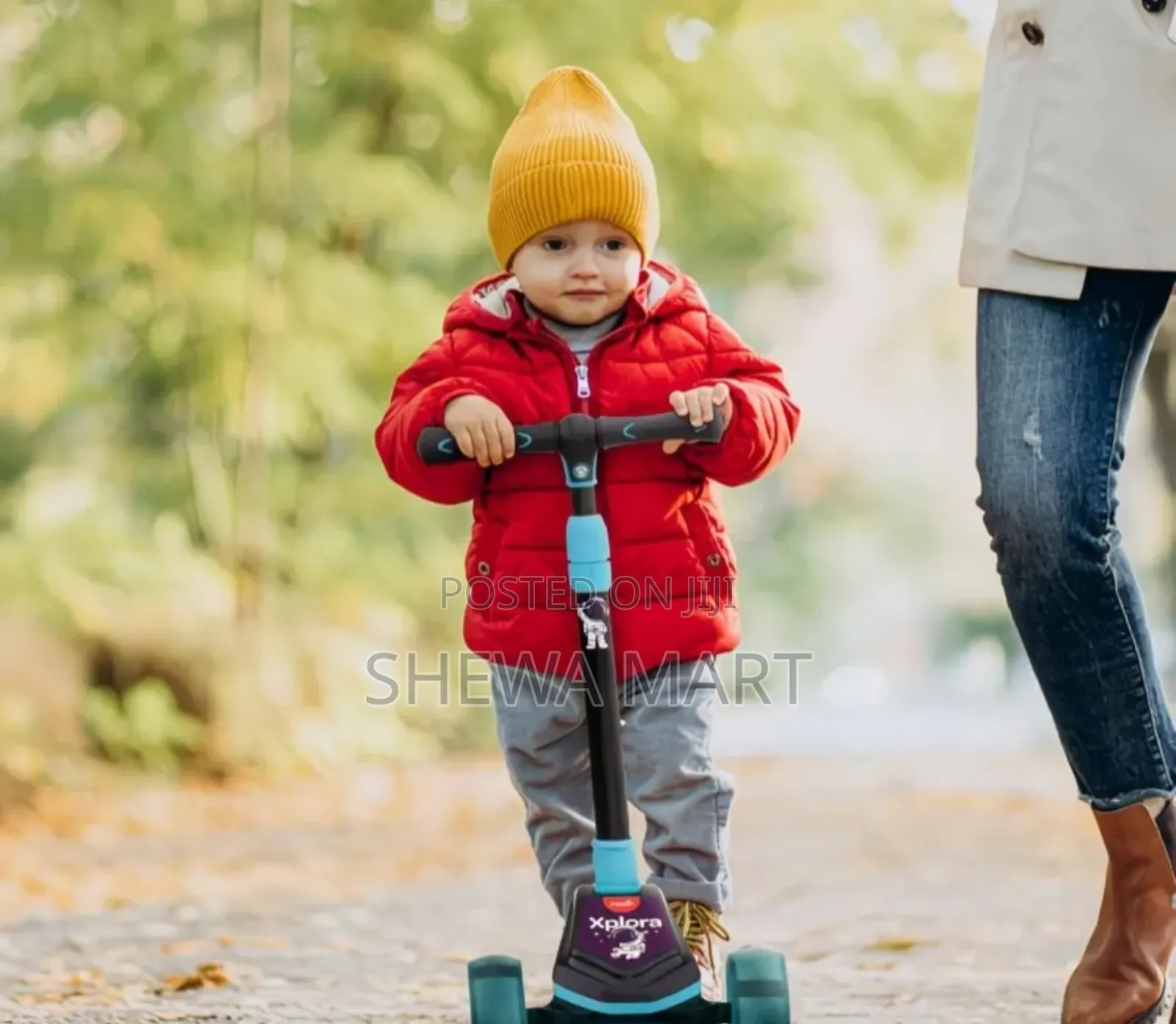 Scooter With Adjustable Height Handlebar, Sturdy Frame Large All