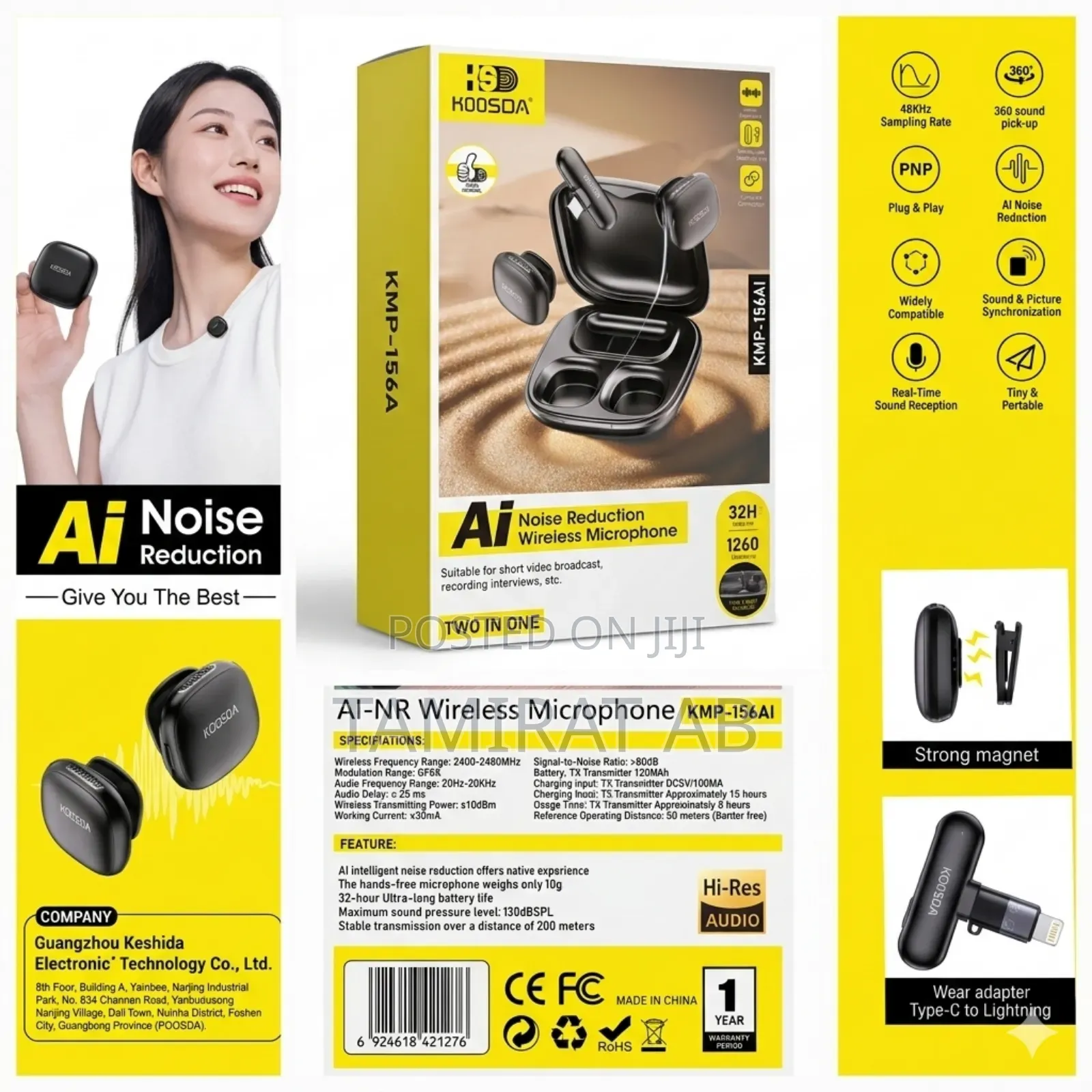 Ai Noise Reduction Wireless Microphone – Kmp-156ai