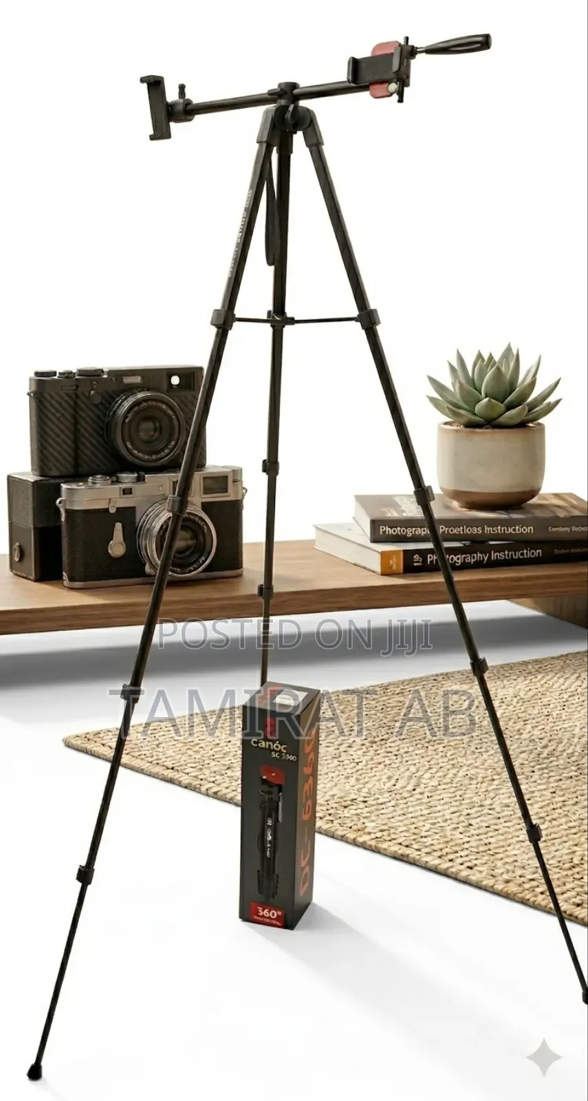 Candc Dc-6360 Professional Tripod With Boom Arm