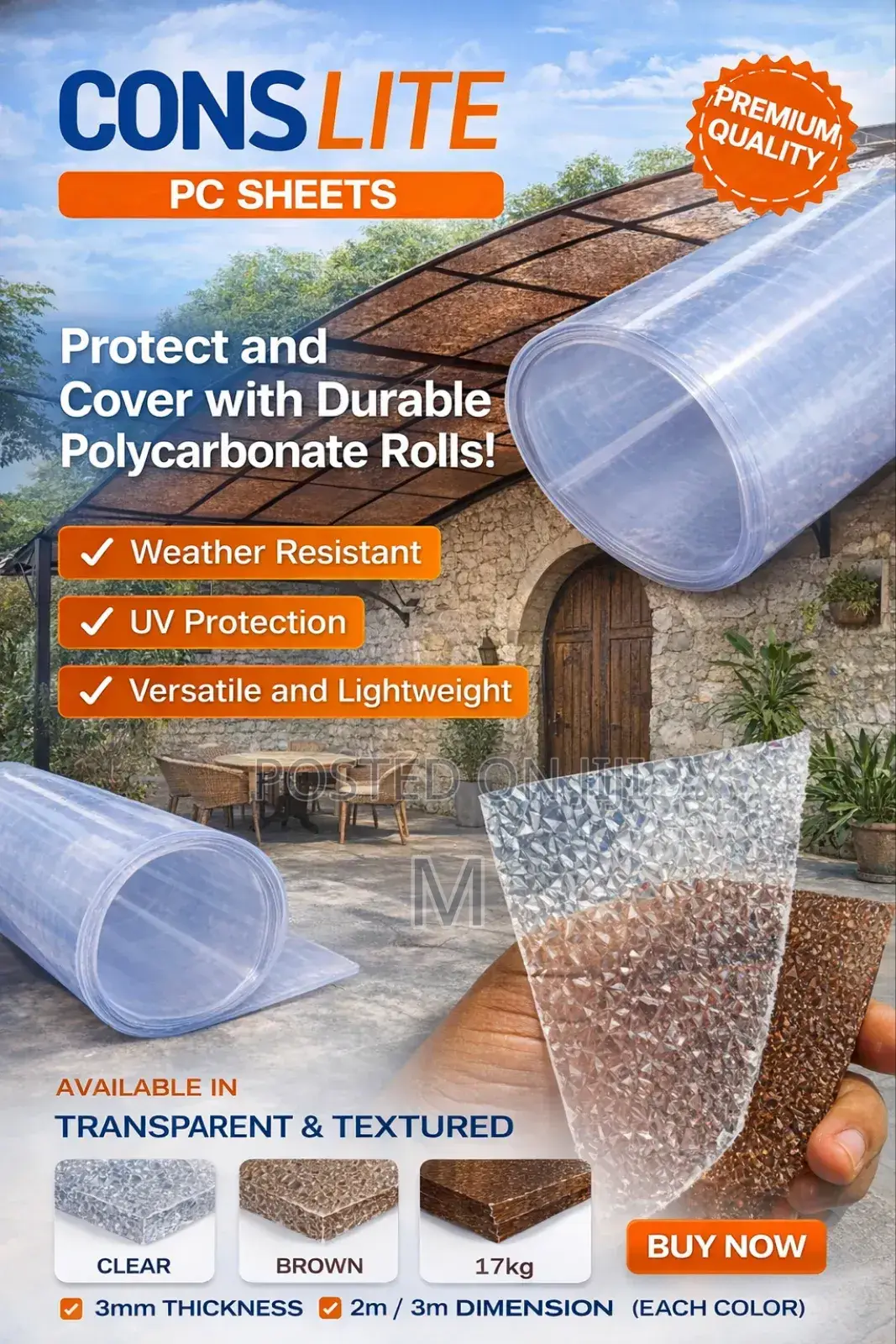 Pc Sheet (Cons Lite Polycarbonate Sheet Sun Panel)