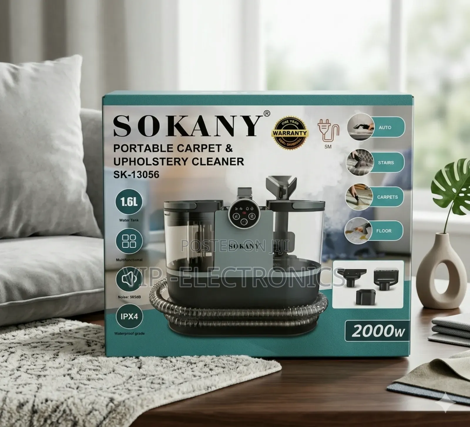 Sokany Portable Carpet Upholstery Cleaner 1.6l Vacuum