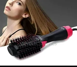 Hair Dryer and Volumizer Hot Air Brush. This Is a Popular 2-in-1 የፀጉር