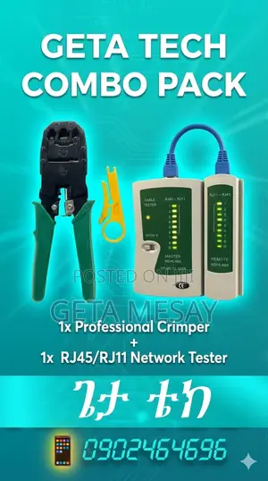 Professional Rj45 Network Cable Crimping Tool Tester Kit