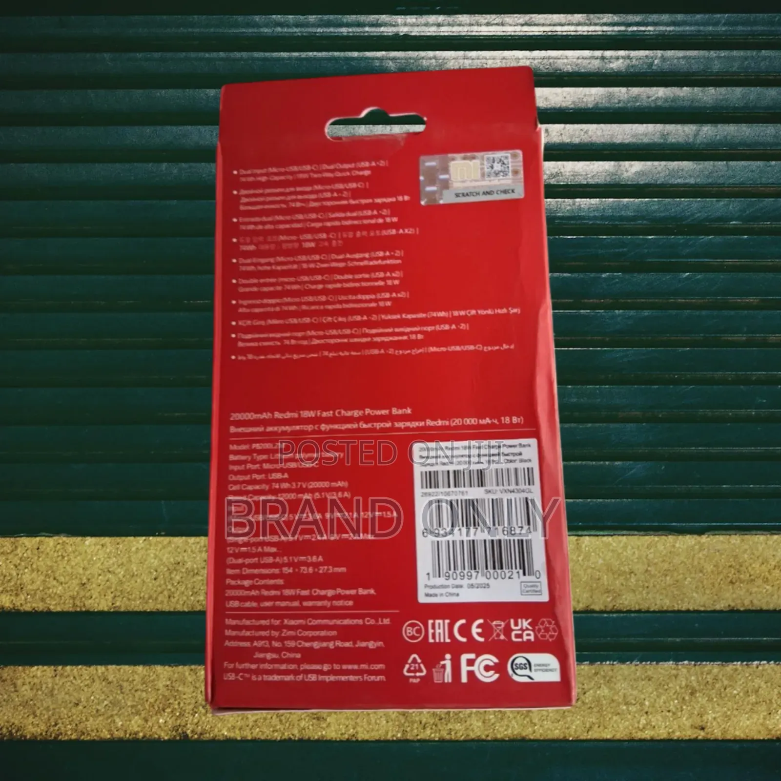 Redmi 18w Fast Charge Power Bank (20,000mah)
