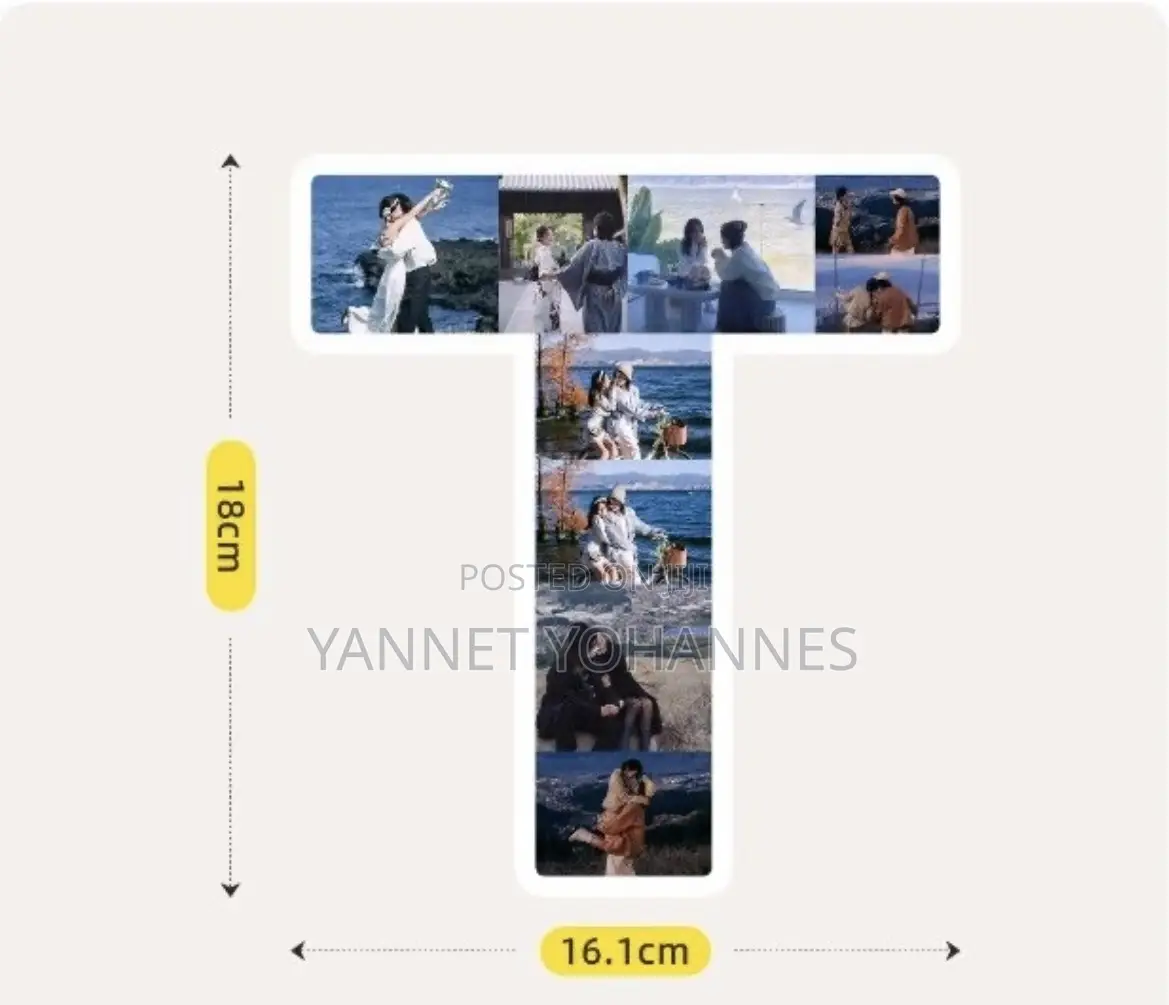Custom Letter Photo Strip Frame - Personalized Memory Collage
