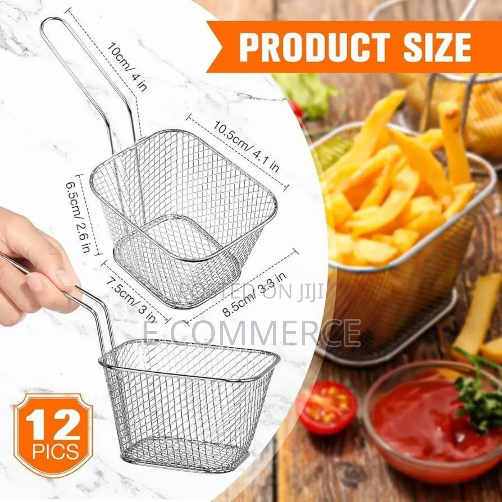 French Fries Stainless Steel Mini Basket