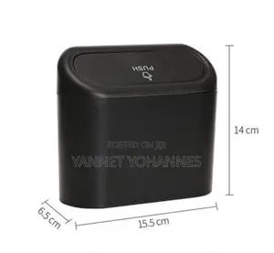 Compact Car Trash Bin With Push Lid