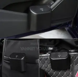 Compact Car Trash Bin With Push Lid