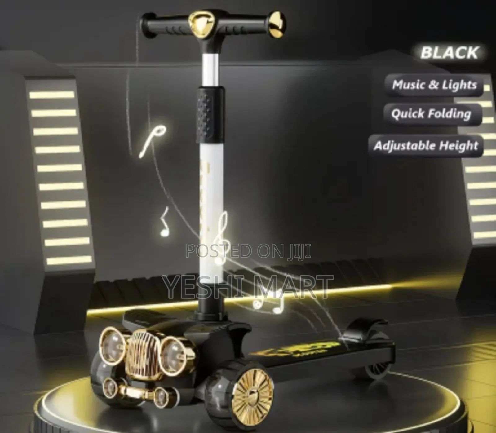3 Wheel Kick Scooter for Kids Boys Girls | Flashing Led Light Up Wheel