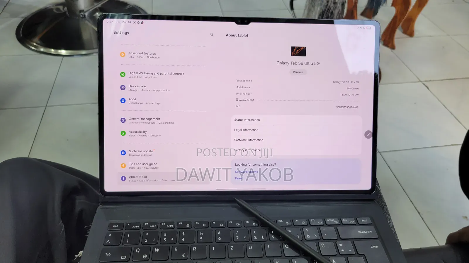 New Samsung Galaxy Tab S8 Ultra 256 GB Blue