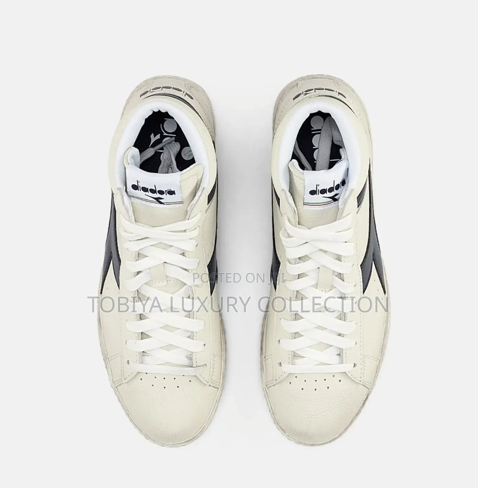Diadora Game Unisex - High-Top Trainers - White/Blue Caspian Sea
