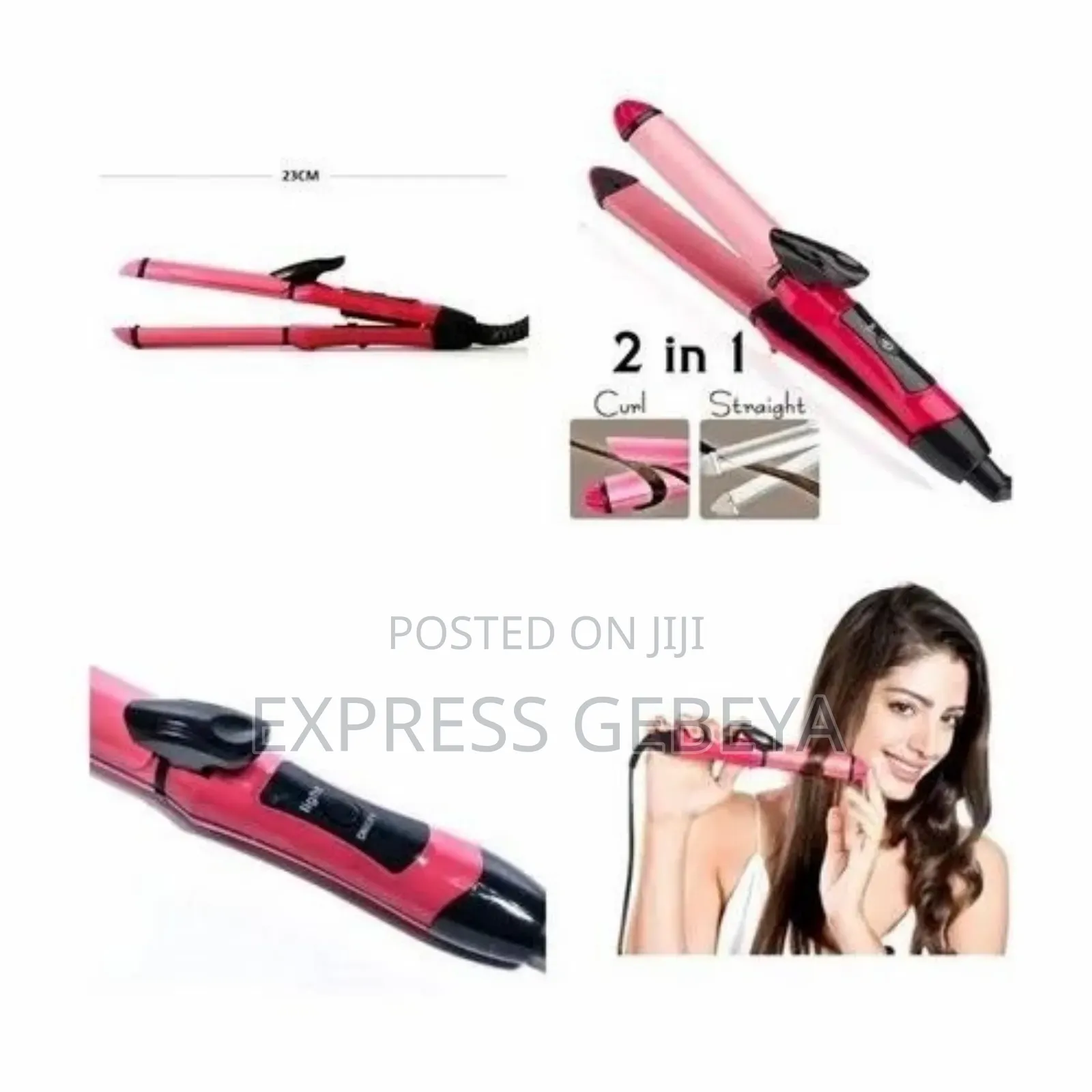 2in1 Hair Straightener Curler