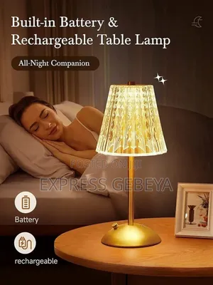 Crystal Table Lamp Rechargeable