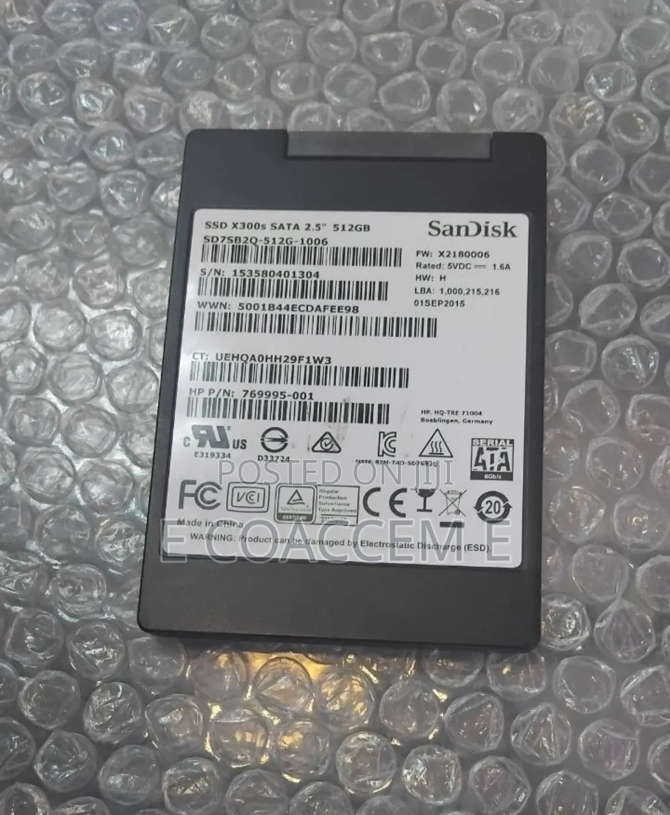Sata SSD Sandisk 512gb SSD X300s Sata 2.5" 512gb Price 15000etb