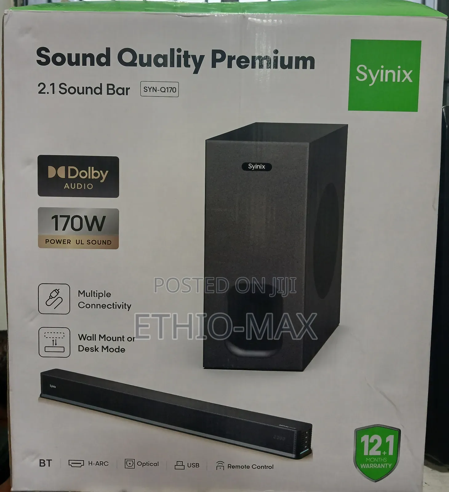 Syinix Quality Premium 2.1ch Sound Bar Model Syn _ Q170