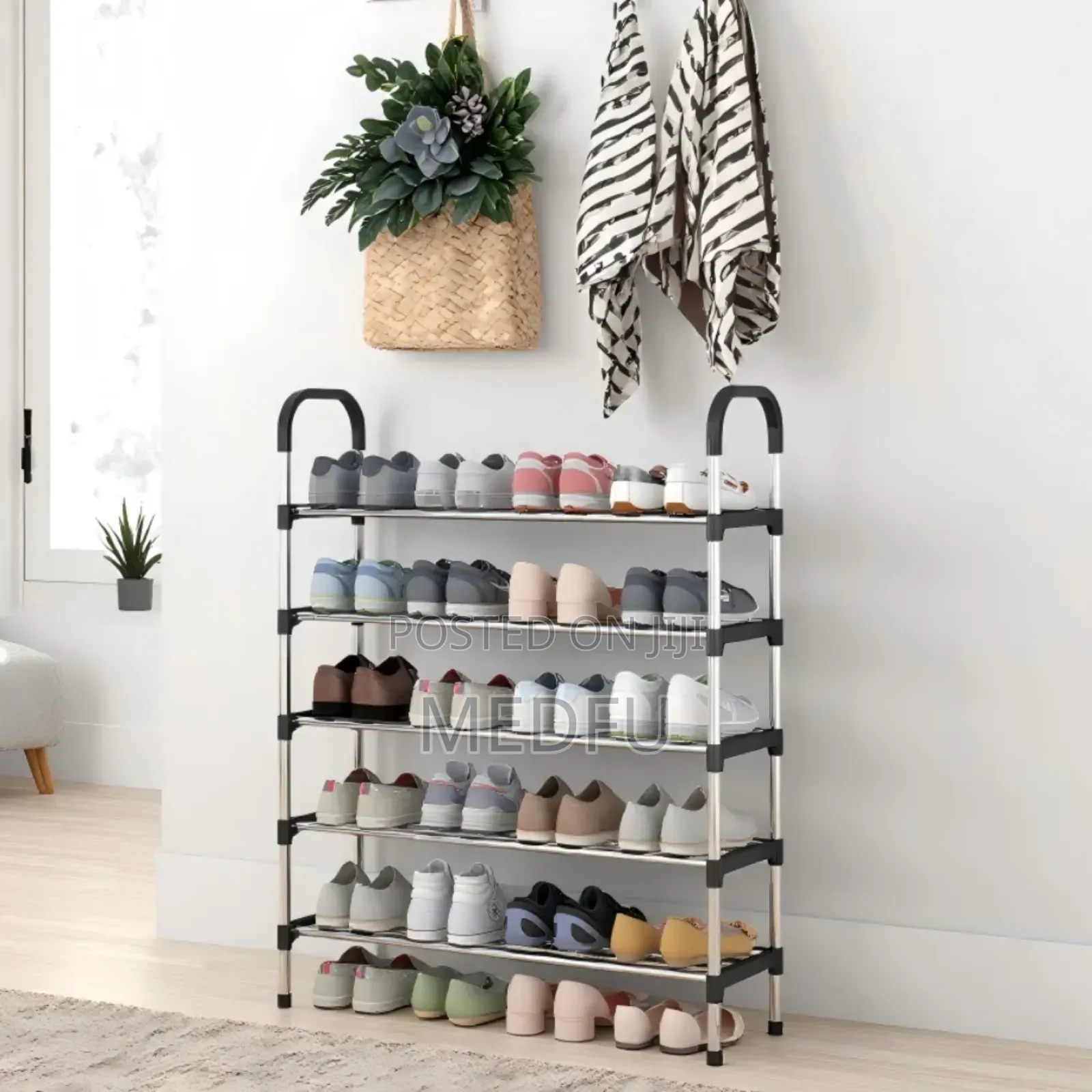 6-Layer Stainless Steel Shoes Rack