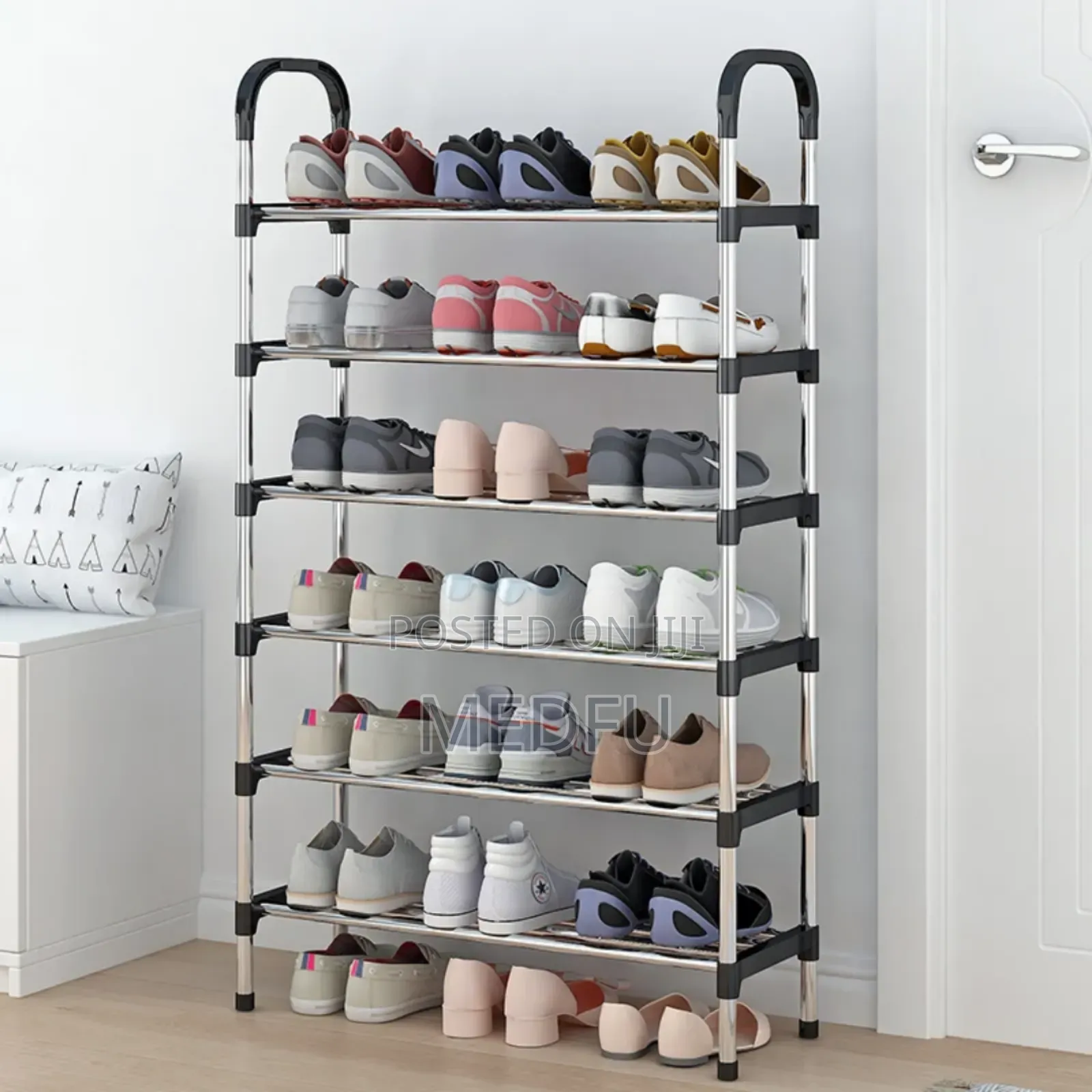 6-Layer Stainless Steel Shoes Rack