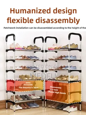 6-Layer Stainless Steel Shoes Rack