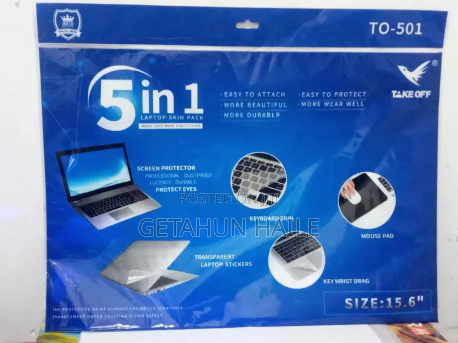 5 in 1 Laptop Skin Pack (Laptop Safety Sticker)