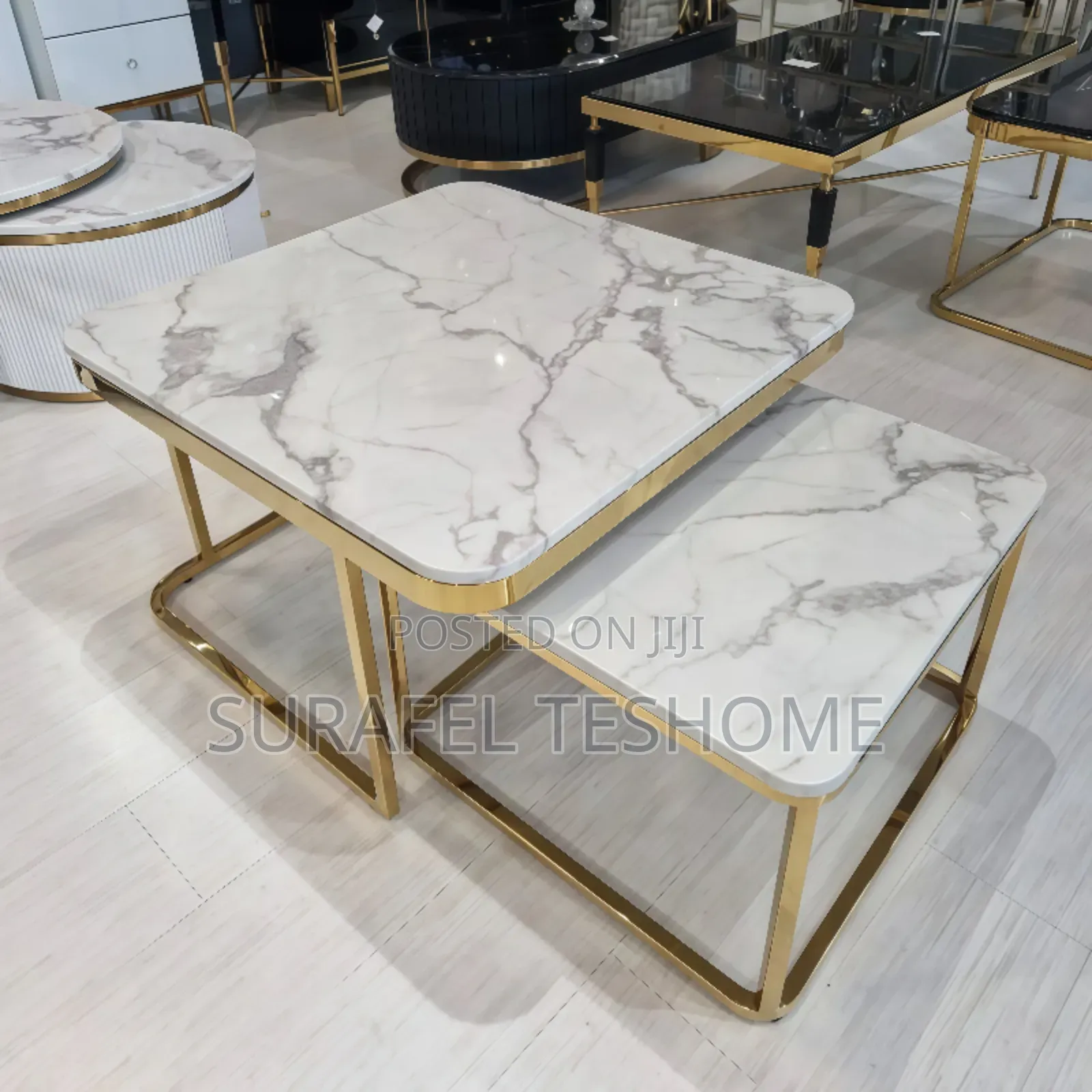 የተለዩ ኮፊ ቴብሎች - 3 Set Coffee Tables - ኢፖክሲ ጠረጴዛዎች