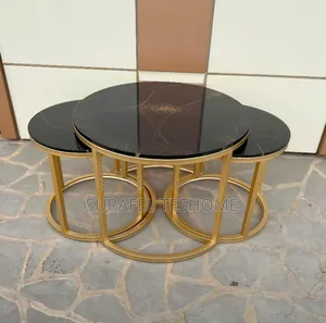 የተለዩ ኮፊ ቴብሎች - 3 Set Coffee Tables - ኢፖክሲ ጠረጴዛዎች