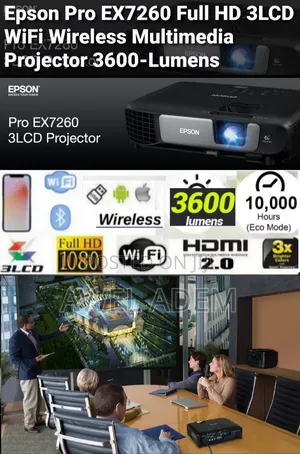 Epson Pro Ex7260 Full Hd 3lcd Wifi Wireless Multimedia Projector