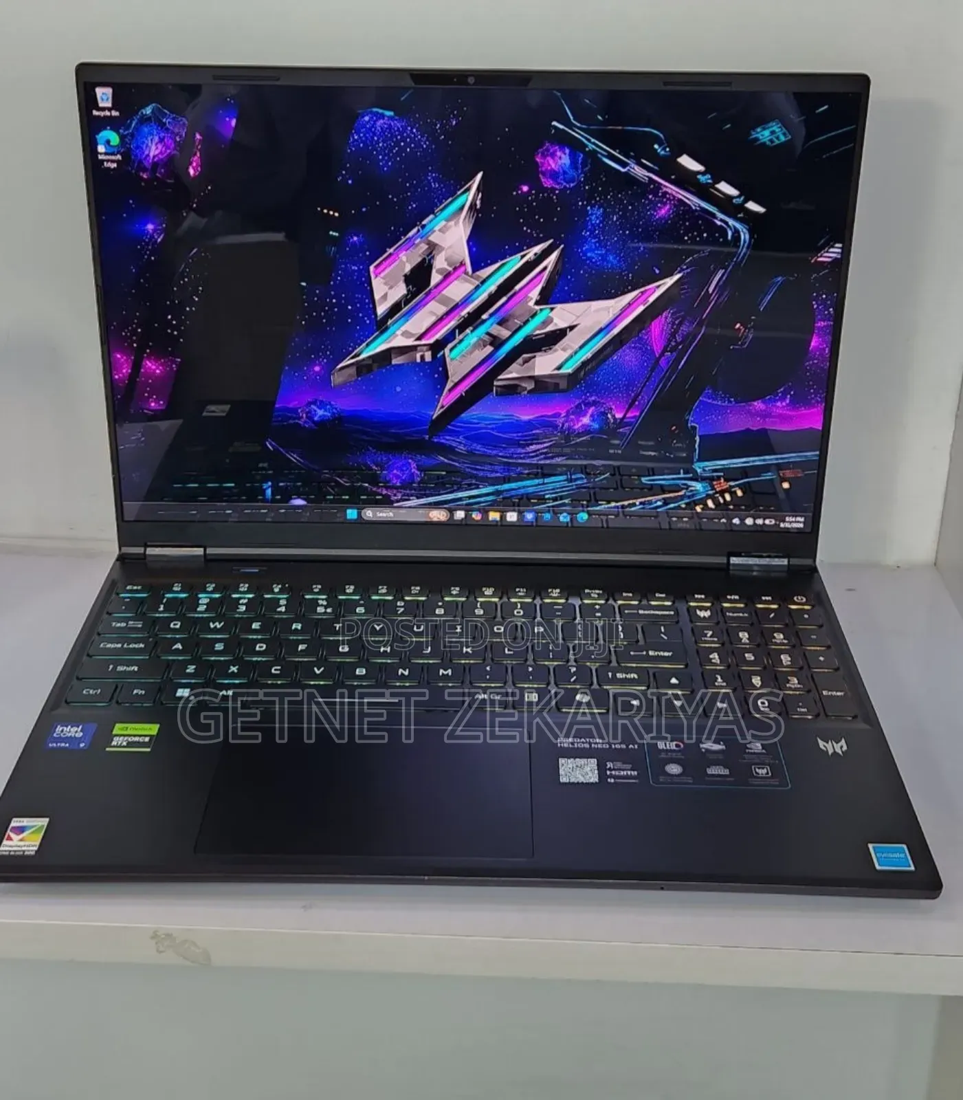 New Laptop Acer Predator Helios Neo 16 32GB Intel Core Ultra 9 SSD 1T
