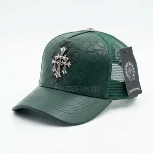 Chrome Hearts Leather and Mesh Trucker Caps