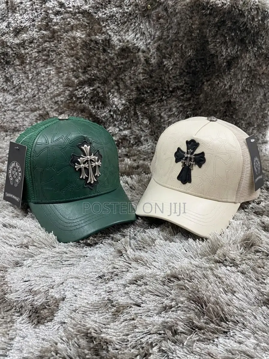 Chrome Hearts Leather and Mesh Trucker Caps