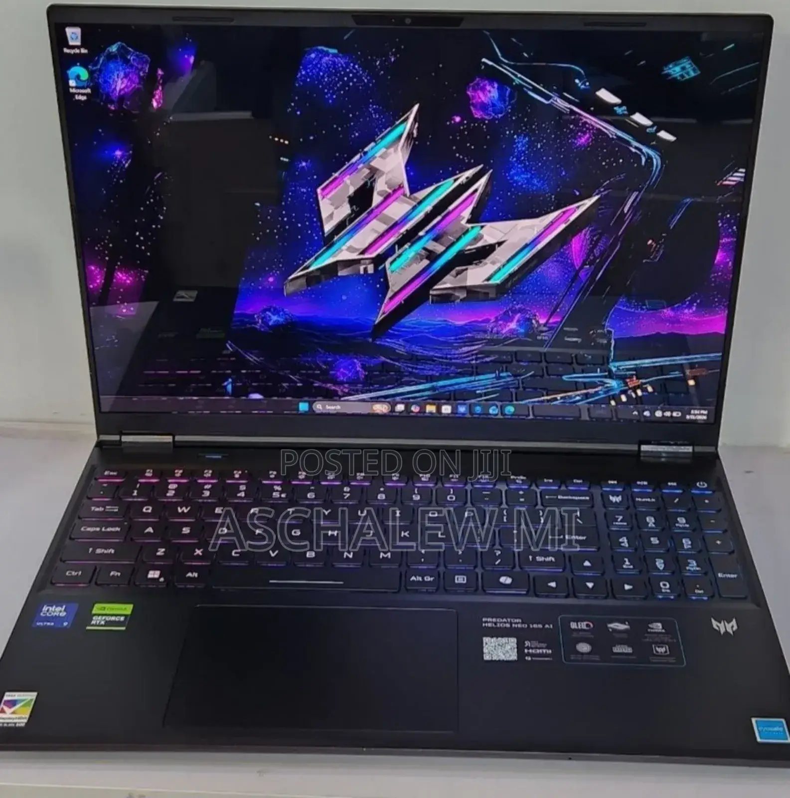 New Laptop Acer Predator Helios Neo 16 16GB Intel Core Ultra 9 SSD 1T