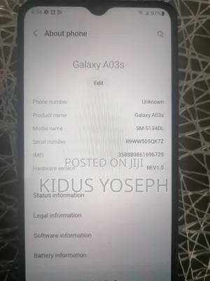 New Samsung Galaxy A03s 32 GB Black