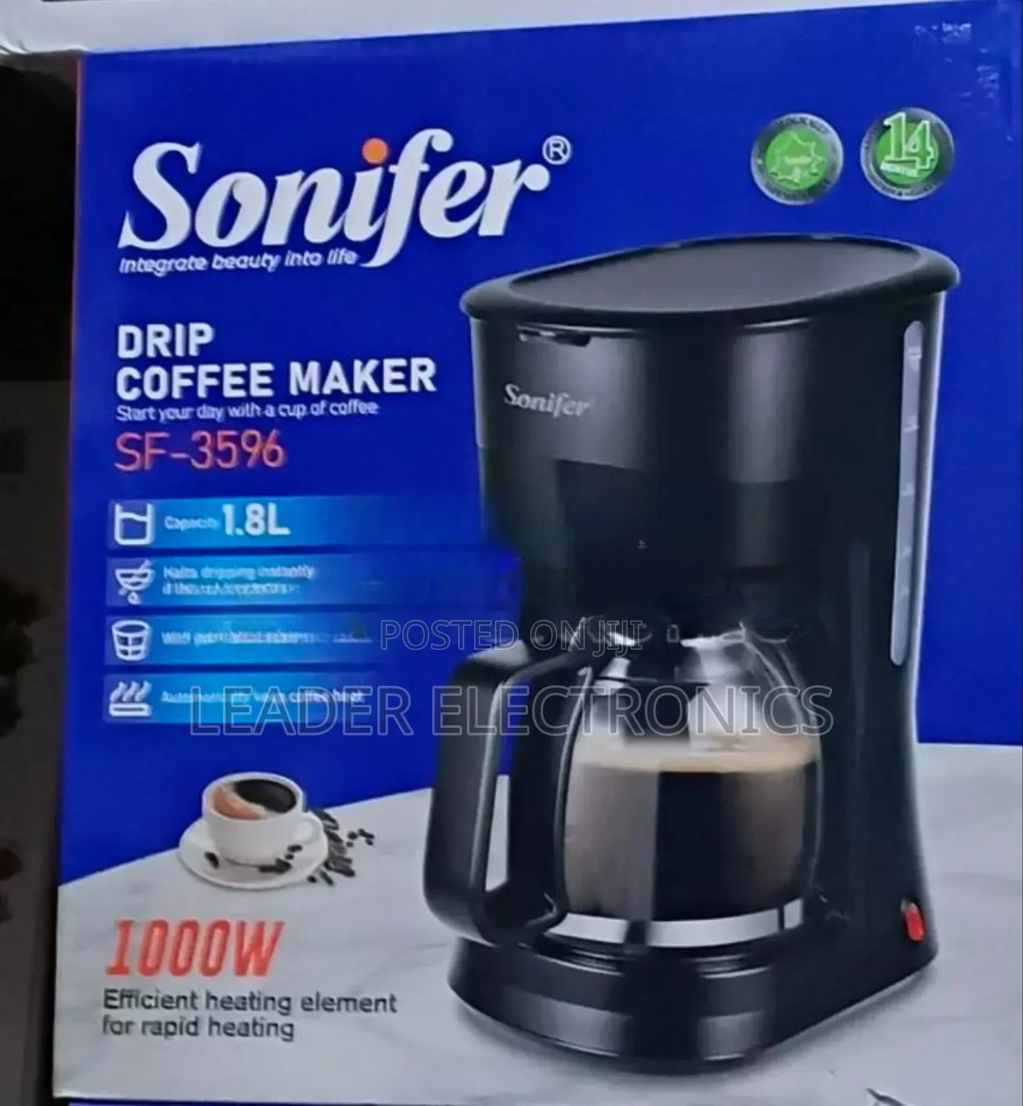Sonifer Drip Coffee Maker Capacity 1.8 L