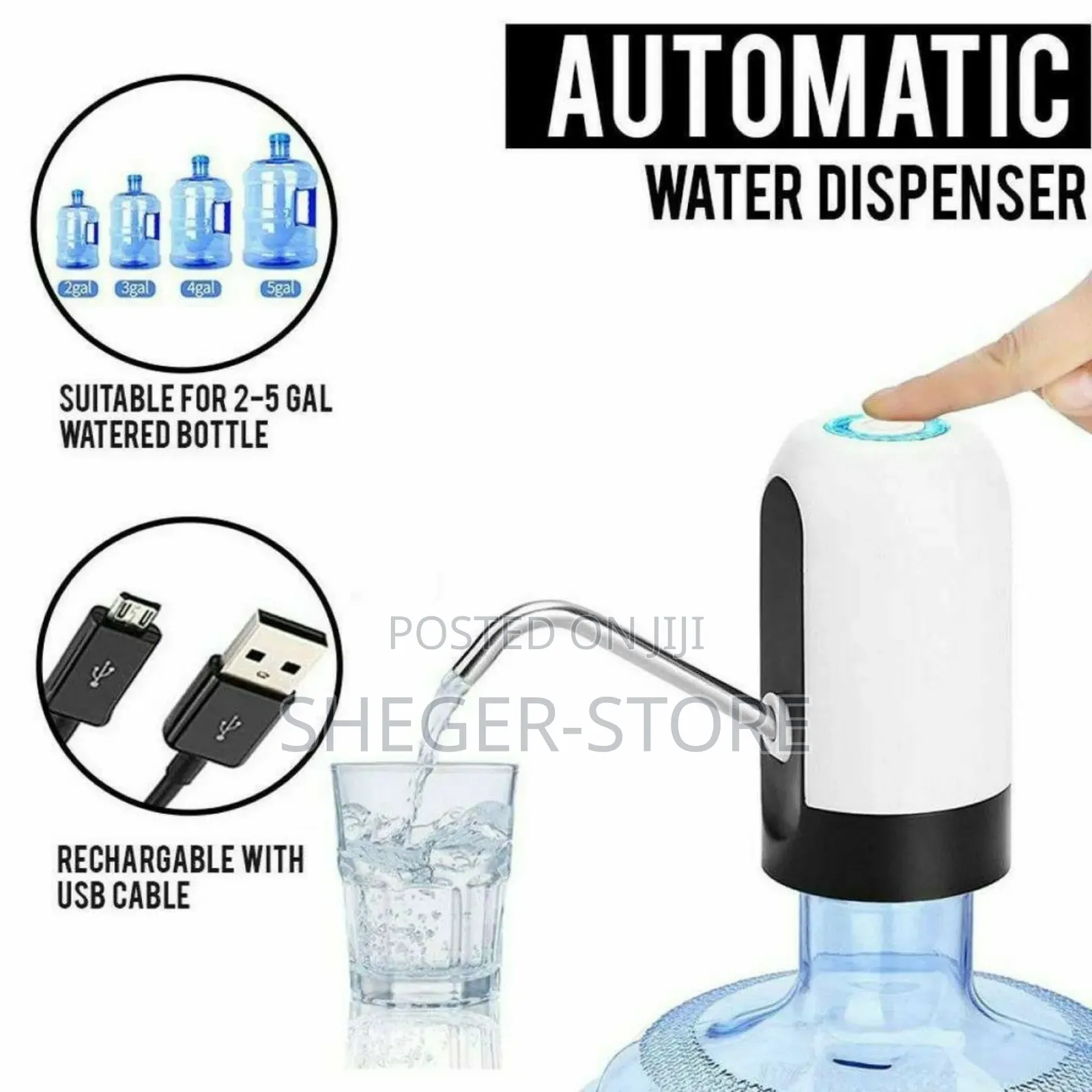 High Quality Chargable Jar Water Dispenser